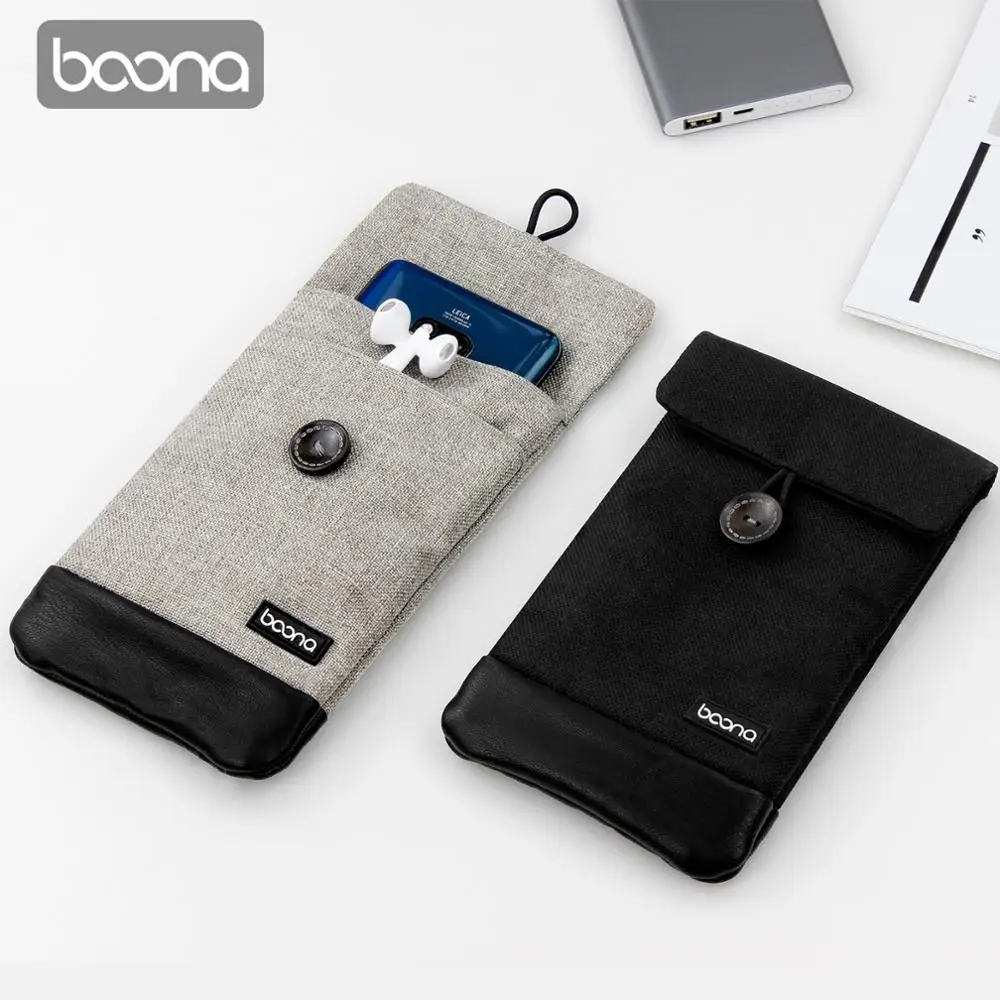 

Universal Pouch Oxford PU Phone Case For iPhone XS X 6 7 8 plus Phone Bag for mi 5 plus