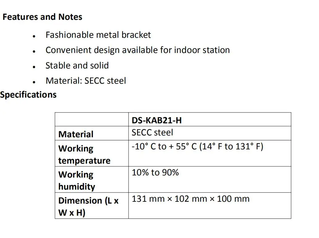 DS-KAB21-H настольная подставка для крытого монитора серии KH63/83 DS-KH8301-WT DS-KH6310-W