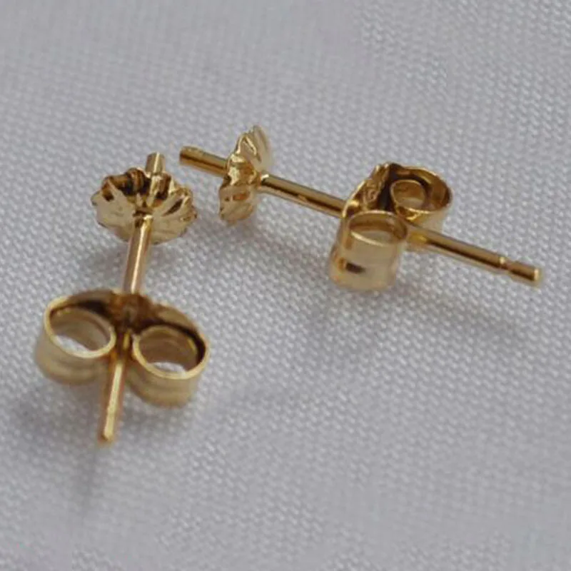 14k Solid Yellow Gold Earrings Solid 14k Gold Findings Earring Pins