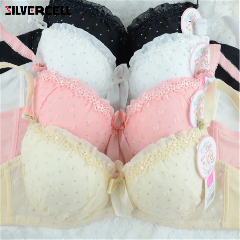 

SILVERCELL Sexy Women Push Up Bra Bowknot Lace Bras Lingerie Underwear Underwired Brassiere