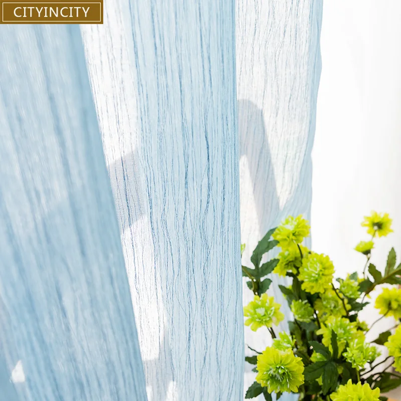 

Шторы CITYINCITY тюлевые, мягкие прозрачные Занавески Из трехслойной пряжи для гостиной, спальни, столовой, по индивидуальному заказу