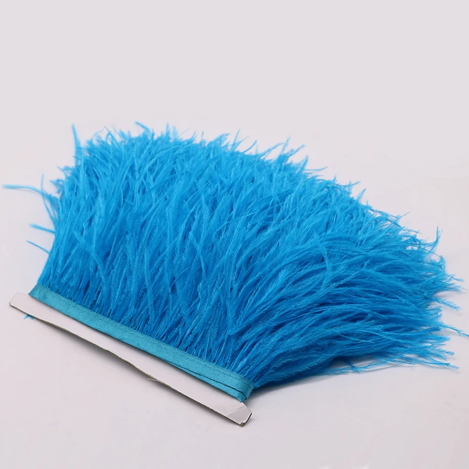 6 lake blue ostrich feather fringe 2