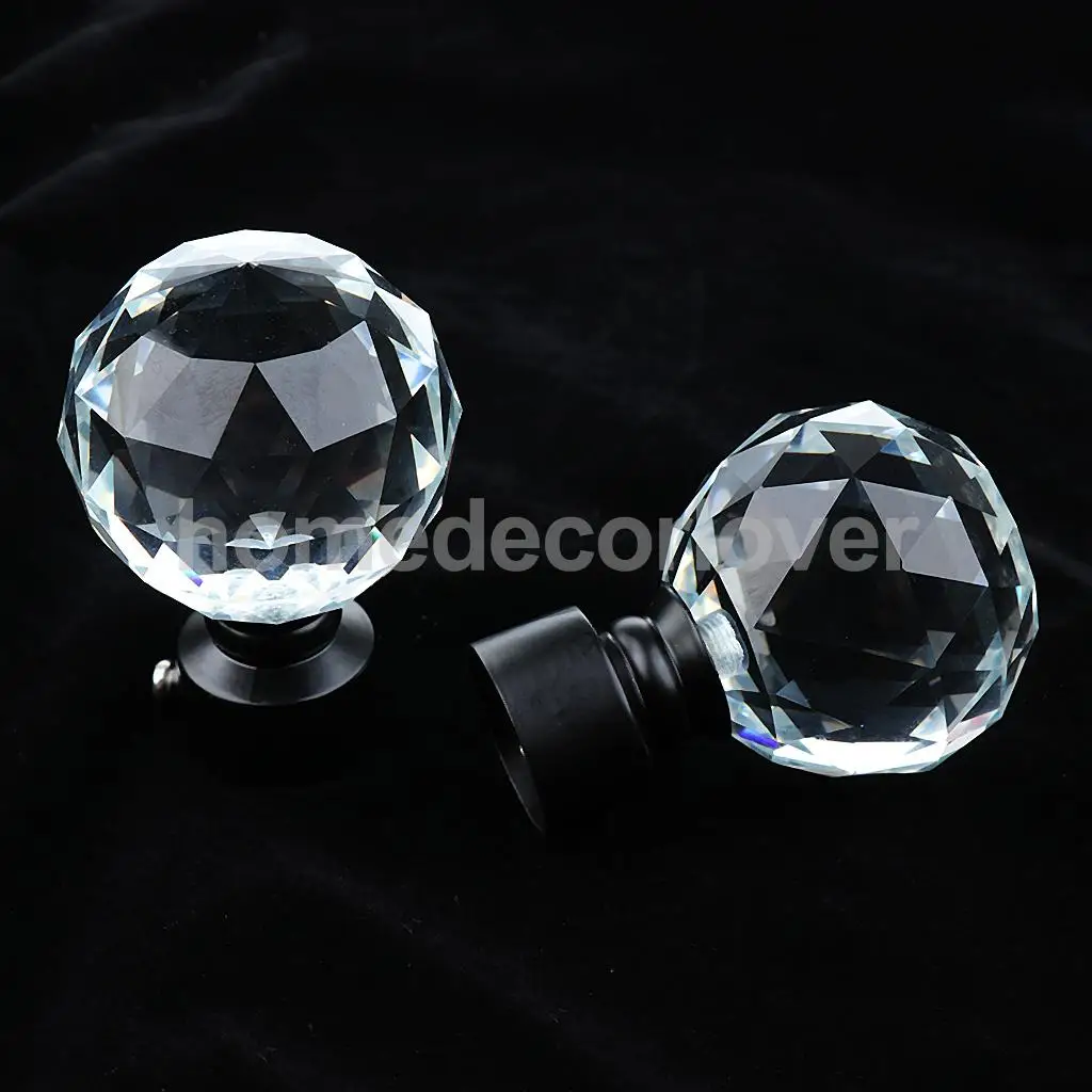 2PCS Window Curtain Drapery Rod/Pole End Cap Rod Head Cap for Curtain Poles with 28mm Inner Dia	
