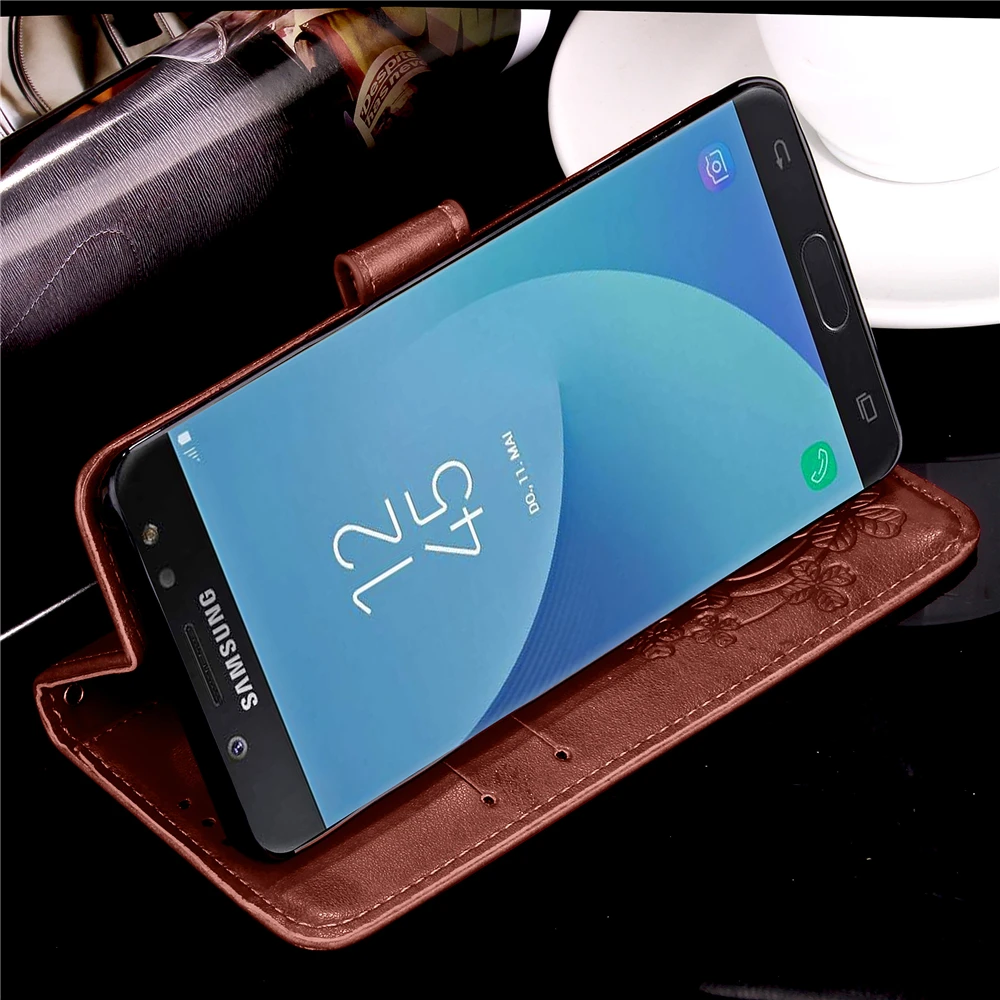 For Samsung Galaxy J5 2017 Pro SM-J530FM/DS SM-J530F/DS Case Luxury Flip Wallet Retro Leather PU Phone Cover Silicone Capa Funda 4