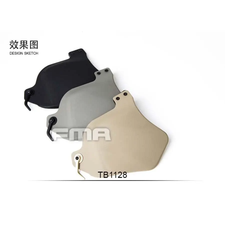 

FMA Military Tactical Airsoft Helmet Side Covers Ear Protection With Pad for Ballistic Fast Helmet Rail