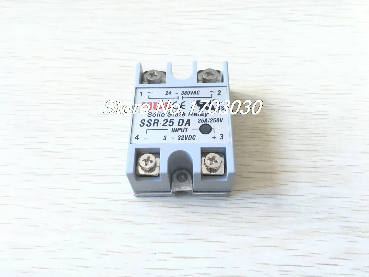 SSR 25 DA 25A DC/AC 24V 380V Solid State Relay for PID Temperature