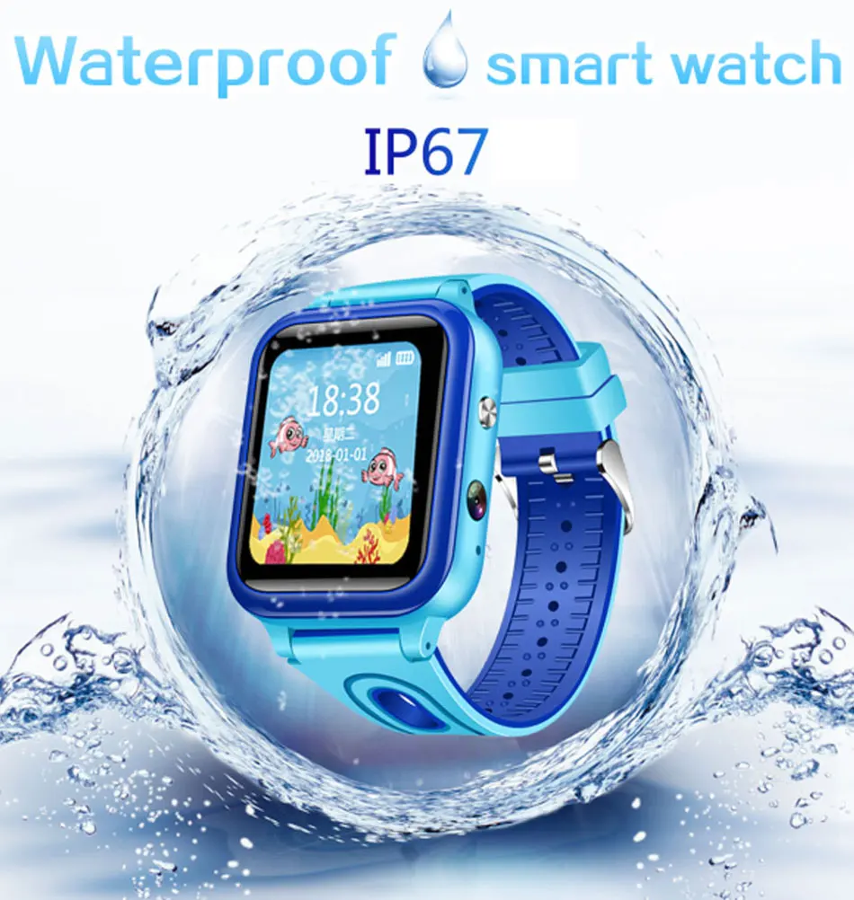 SALFRESA L60 Children Smart Watch Waterproof IP67 Color Touch Screen 1.33'' Baby Safety Kids AGPS LBS Smart Bracelet for Child-1