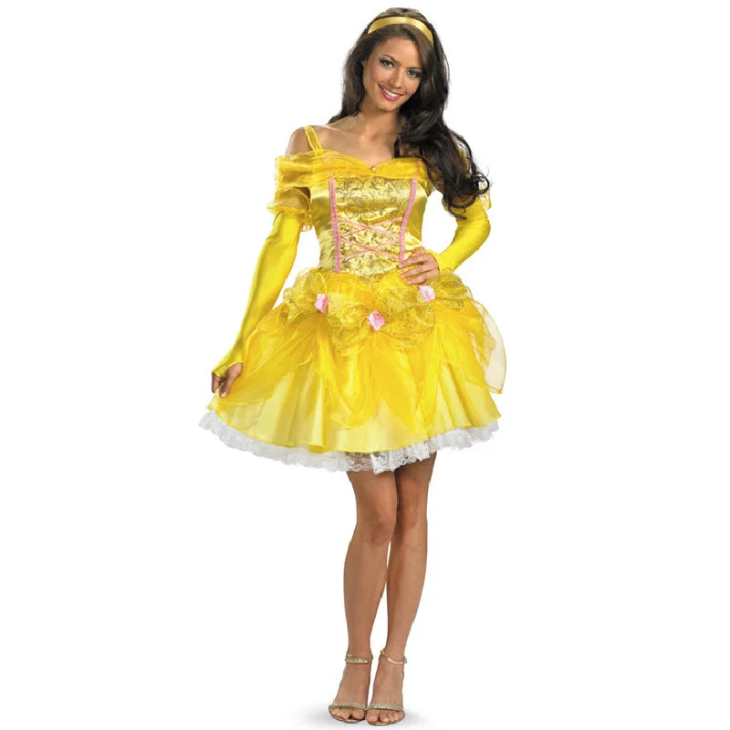 plus size beauty and the beast cosplay adult princess belle costume