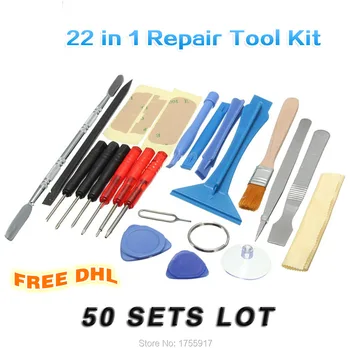 

X 50 SETS 22 In 1 Phone Opening Pry Disassembly Ferramentas Tools Screwdrivers Repair Kit For iPhone 4 5S 6 Plus For Samsung S6