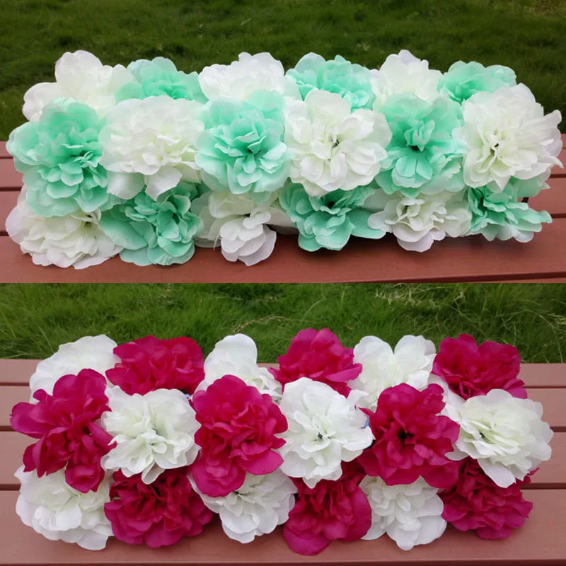 20pcs/lot Wedding Road Lead Flower Artificial Silk Hydrangea Flower for Wedding Arch Pavilion Corners Decorative Flores