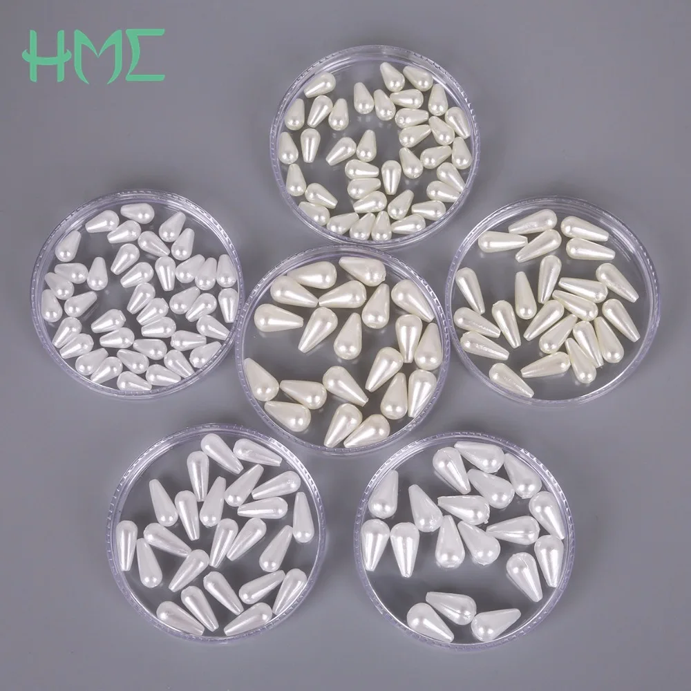 새로운 도착 6*10/6*14/8*14mm 구멍 약 1.8mm DR 비즈 흰색 반짝이 플라스틱 ABS 진주 느슨한 스페이서 DIY 팔찌 목걸이
