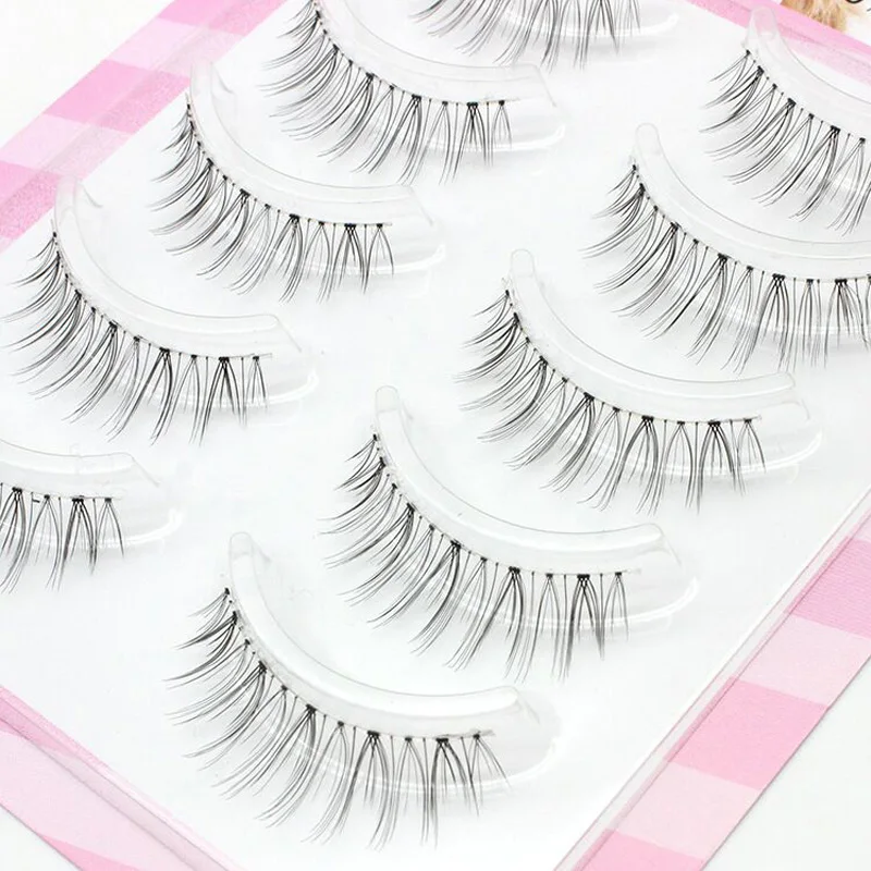 

5 pairs handmade Natural sharpening false eyelashes Japanese false silk lashes