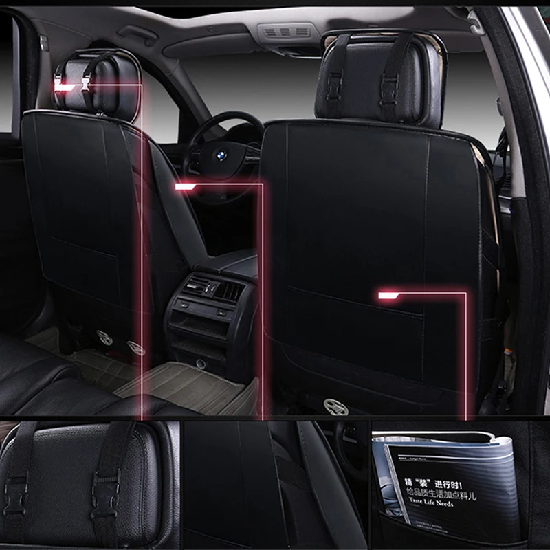 Универсальные кожаные чехлы на сиденья для Mitsubishi Lancer Outlander Pajero Eclipse asx