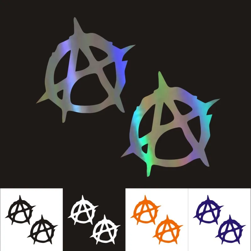 

Car Stickers 10.1CM*9.5CM Anarchy Car Motorcycle Decoration 3D Sticker Reflective Waterproof Car styling Decal Custom Sticker