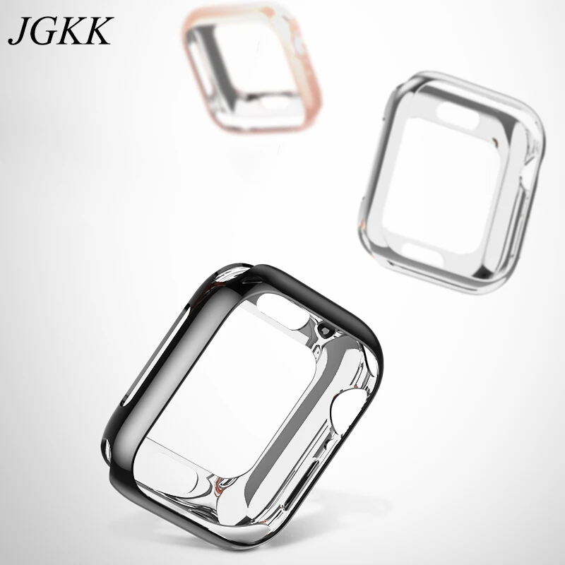 JGKK для Apple Watch 4 серии 40 мм 44 чехол Защитная крышка экрана Полный Передний