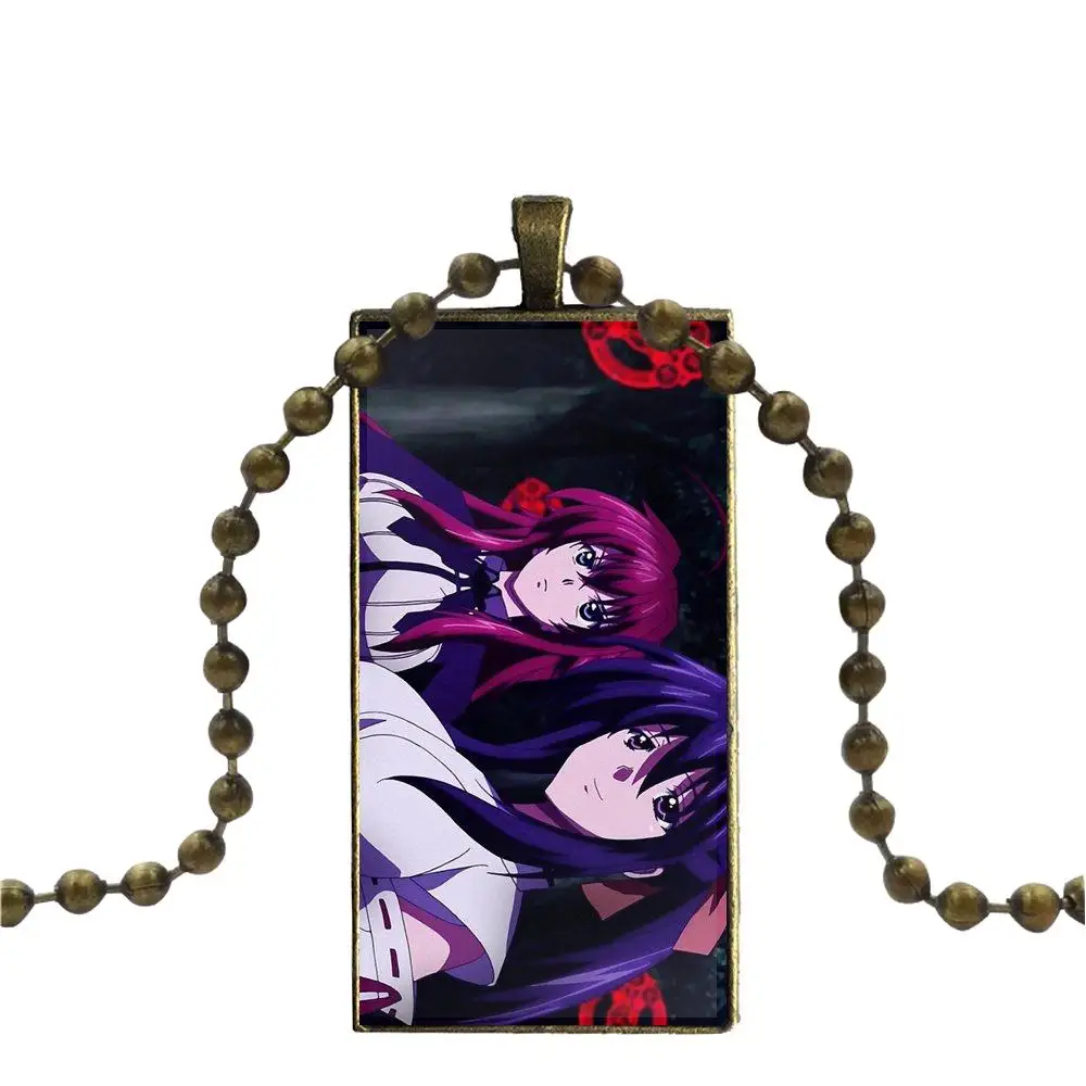 Akeno Rias Gremory старшеклассник Dxd стеклянный кулон ожерелье ручной работы полукулон
