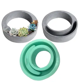 

Hollow Shaped Cement Flowerpot Moulds Silicone Mold DIY Handmade Plant Pot Home Decoration Concrete Planter Pellet Concrete Mold