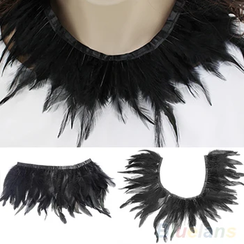 

Black Feather Handmade Neck Collar Cape Poncho Party Evening Dress Clothhot