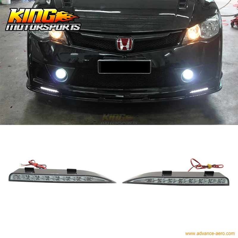 ФОТО Fit For 06-15 Civic 4Dr RR Style DRL Daytime Running Lamp Signal Lights Kit FD 2PCS USA Domestic Free Shipping Hot Selling