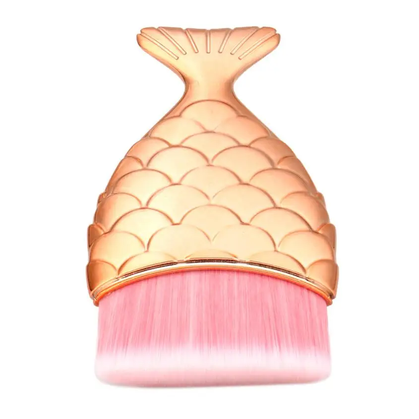 

Mermaid Fish Scale Makeup Fishtail Bottom Powder Blusher Cosmetic Brush mermaid makeup brushes c0821
