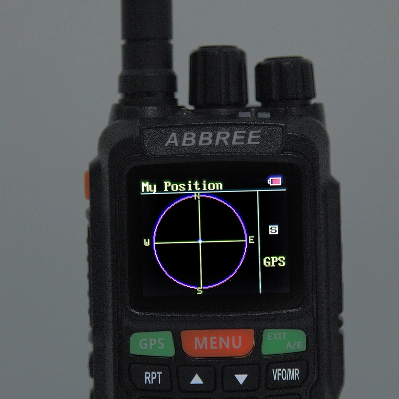 ABBREE AR-889G GPS 10W Walkie Talkie 889G SOS 999CH Duplex Repeater Night mode Dual Band VHF UHF Radio HF Transceiver+USB Cable