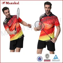 Newest badminton uniforms sets Sublimation volleyball jerseys wholesale badminton jersey