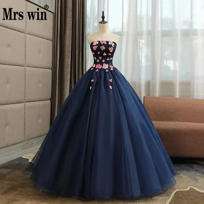 

Quinceanera Dresses Mrs Win The Party Prom Elegant Strapless Ball Gown Sweet Flower Formal Homecoming Quinceanera Dress F