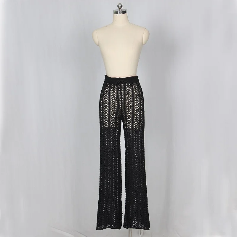 Calça de Praia Saída de Crochê Maiô de 2021 Iasky Calças Femininas Longas 6 High Quality Moda Feminina