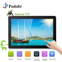 Podofo Android 7.0 Poggiatesta Auto monitor 10.1 ”IPS Dello Schermo di Tocco 4g WIFI USB/SD/HDMI/ IR/FM Anteriore Posteriore Della Macchina Fotografica Giochi APP Monitor