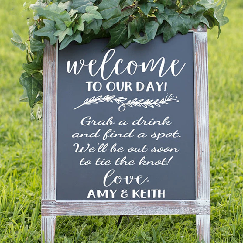 To Our Day! Wedding Reception Sign Vinyl