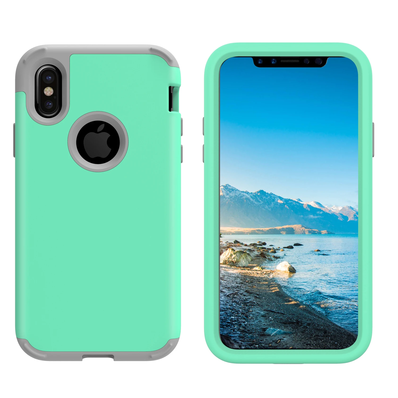 

For iphone X /8 Armor case, Silicone Slim Fit Shock Absorption Drop Protect Defender Cover for For iphone X 7 8 plus 6S 6Splus
