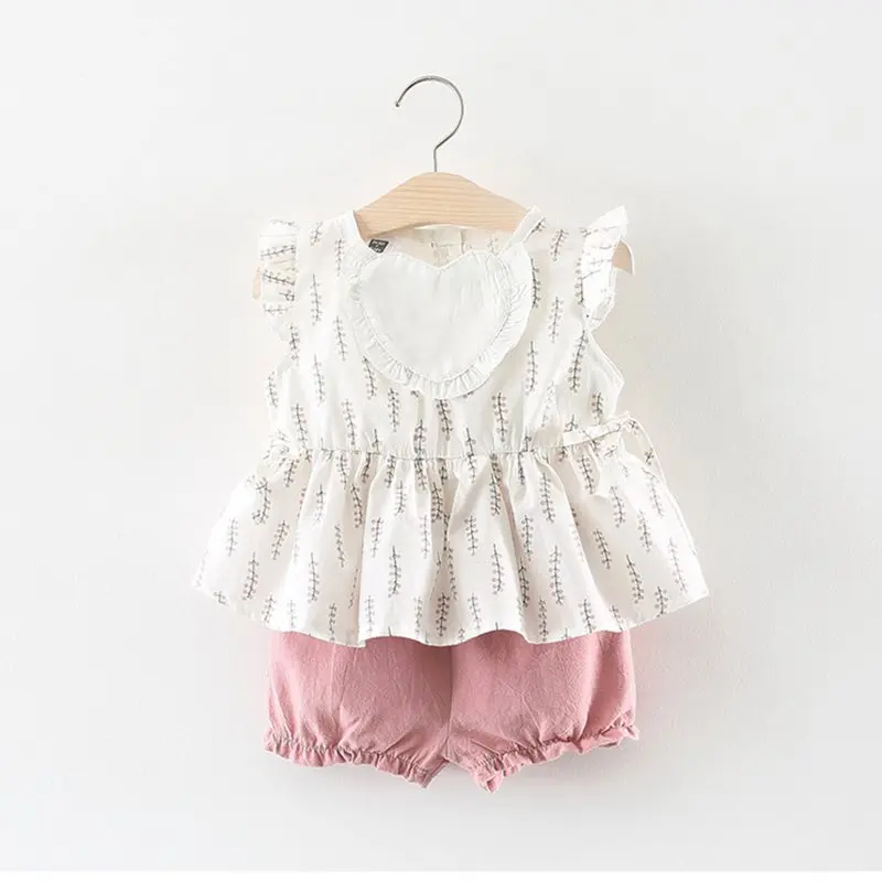 New Born Baby Girls Clothing Sets Princess Dress Tops+Hot short Pants 2 Pcs Kids Outfits Sets 2018 Children Summer Clothes Set (10)