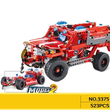 

3375 Technic Series 2 in 1 Emergency vehicle Building Blocks Set DIY educational Bricks Toys for children Great Gift