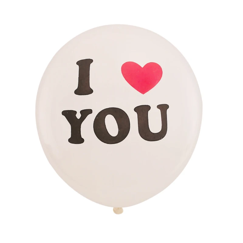 50 шт. 12 дюймов белый красный с надписью I Love You Свадебные Воздушные шары вечерние