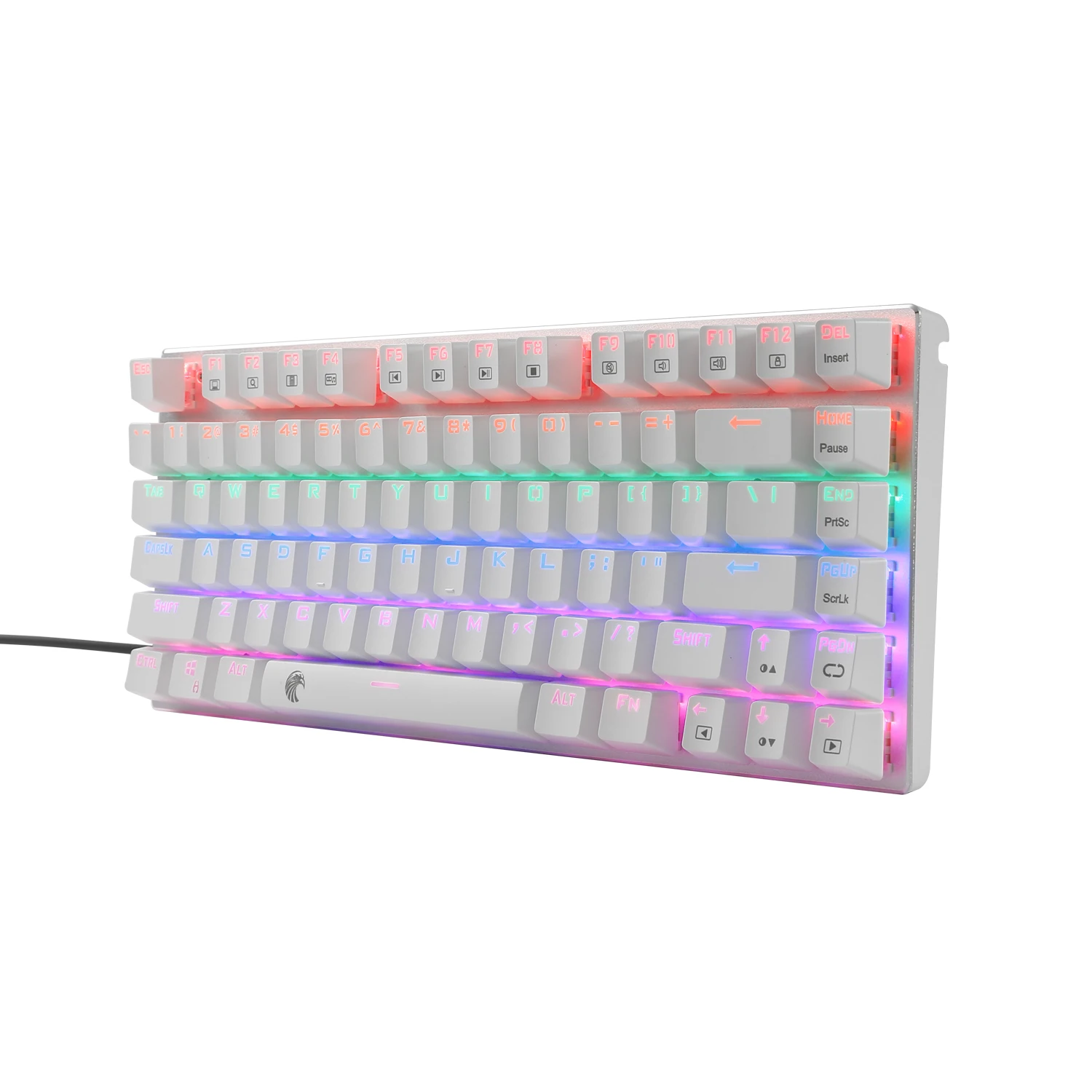 Z88 светодиодный мини-механическая клавиатура с подсветкой компактный эргономичный дизайн 81 клавиша маленькая алюминиевая клавиатура для игрового набора текста
