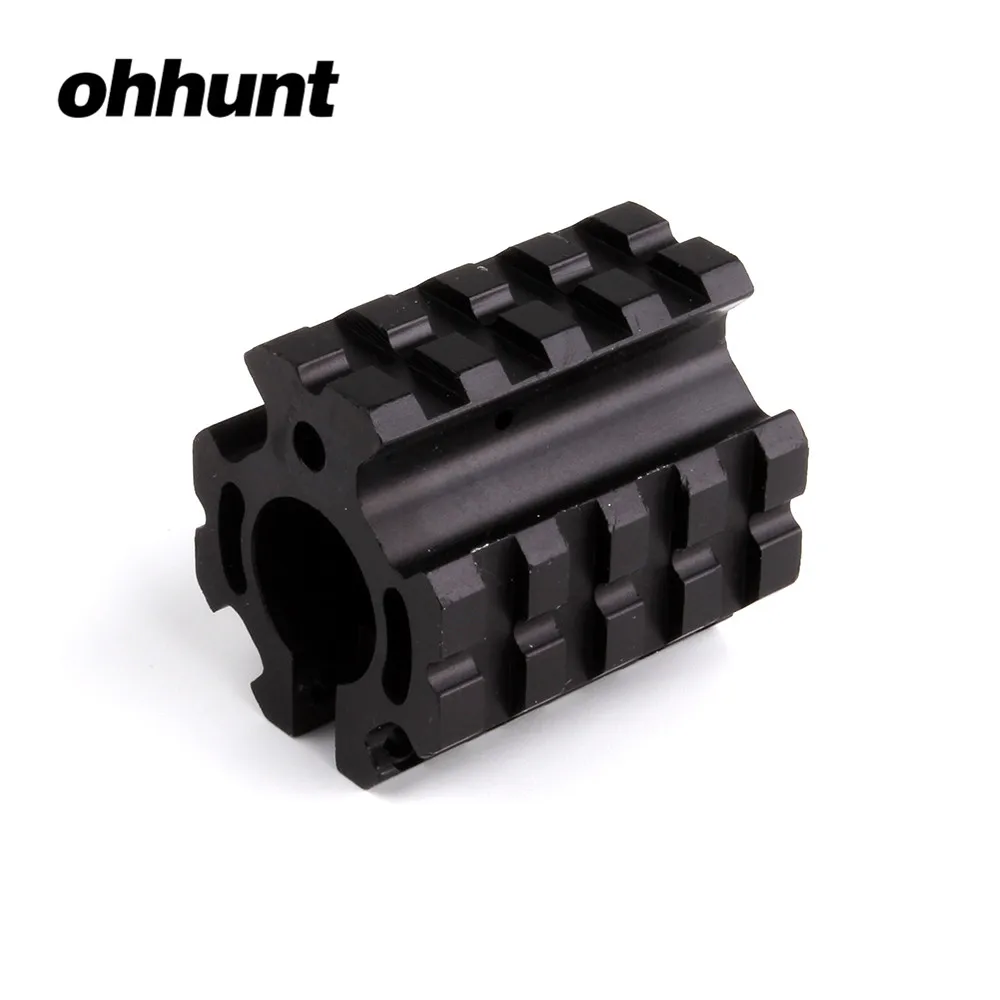 Ohhunt тактический Пикатинни Уивер ствола Гора черный Цвет Quad Rail Газа Блок Fit. 750