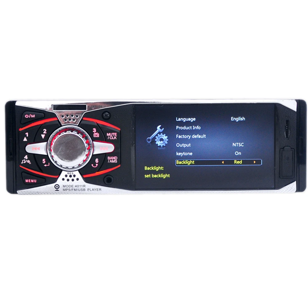 1Din 4,1 "TFT HD Зеркало Ссылка Авторадио в тире USB SD AUX MP3/MP5/FM стерео + Камера автомобиля 12 V Радио-Кассетный проигрыватель