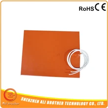 Электрический 24 В 300 Вт Силиконовый обогреватель кровать для 3D-принтеры с 3 м клей назад/ntc термистор 280x280 мм