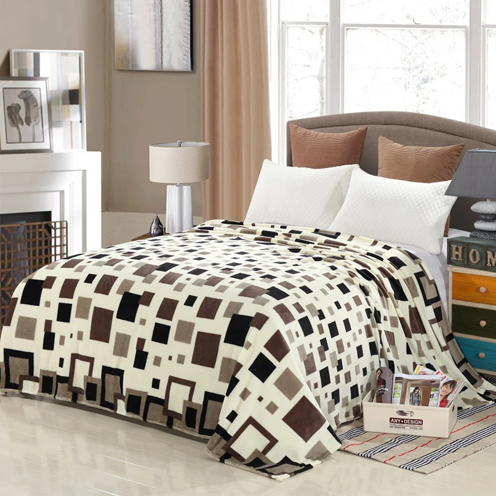 Buy 1pc High Quality Coral Fleece Fabric Blanket Warm