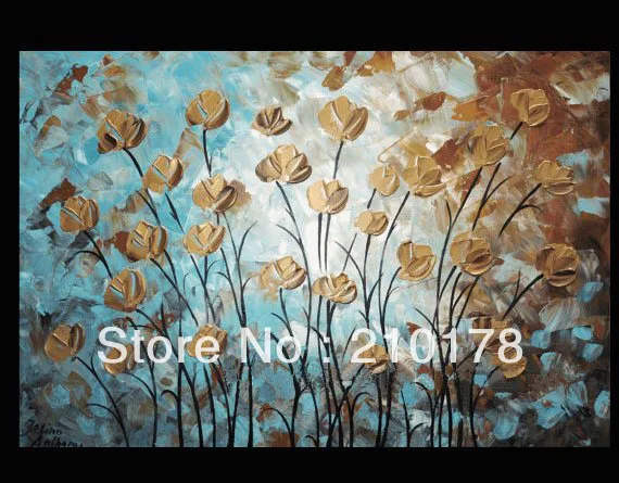 

handmade oil painting on canvas modern 100% Best Art Flower oil painting original directly from artis FL1-033