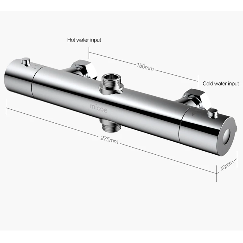 MICOE смеситель для душа тропический душ термостатический смеситель термостат Полный медный 38 градусов для интеллектуального для термостат