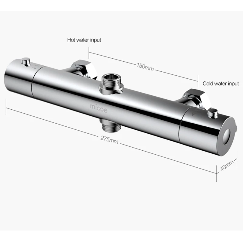 micoe shower faucet 38 degree intelligent thermostatic hot and cold faucet bathroom mixer brass mixing valve