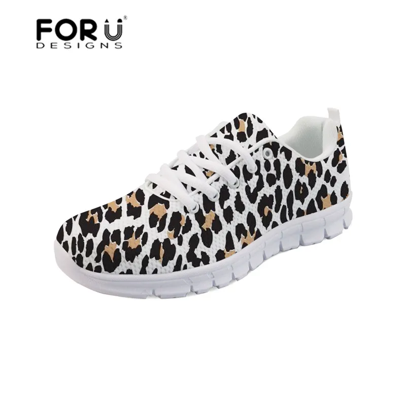 

FORUDESIGNS Women's Shoes Flats Leopard Printing Casual Sneakers for Female Flat Ladies Shoes Sapato Feminino Lightweight Girls