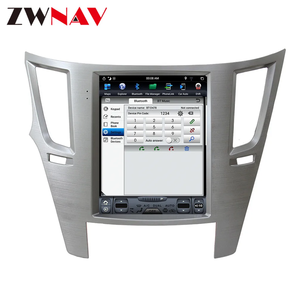 Excellent PX6 4GB RAM Tesla style Android 8.1 Car GPS Navigation For Subaru Legacy Outback 09to14 head unit multimedia radio tape recorder 5