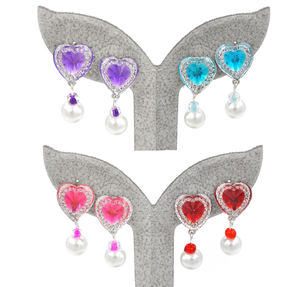 1 Pair Nice Crystal Jewelry Baby Girl Earrings Ear Clip no Piercing