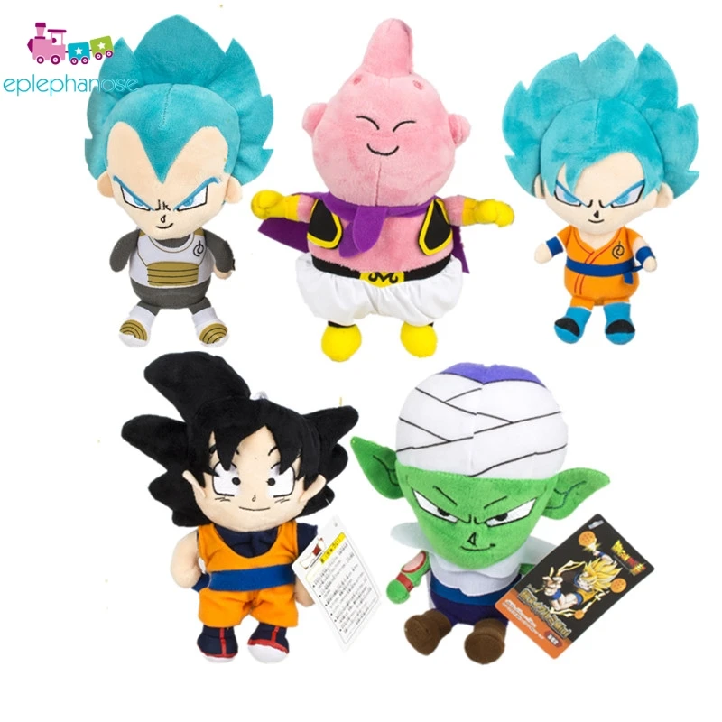

18CM Cartoon Anime DRAGON BALL Goku Vegeta Doll Plush Toys Keychain Buu Piccolo Super Saiyan Stuffed Toy Car Pendant Kids Gift