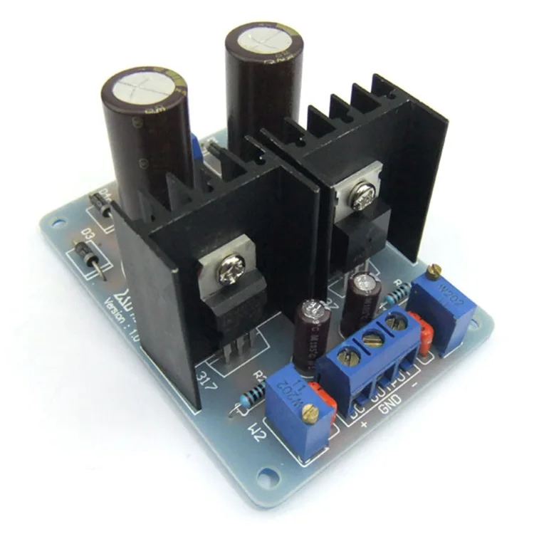 

LM317 Adjustable Power Supply Finished Board AC 1.5-18 V to DC 2-25V Dual Power Supply Adjustment Module