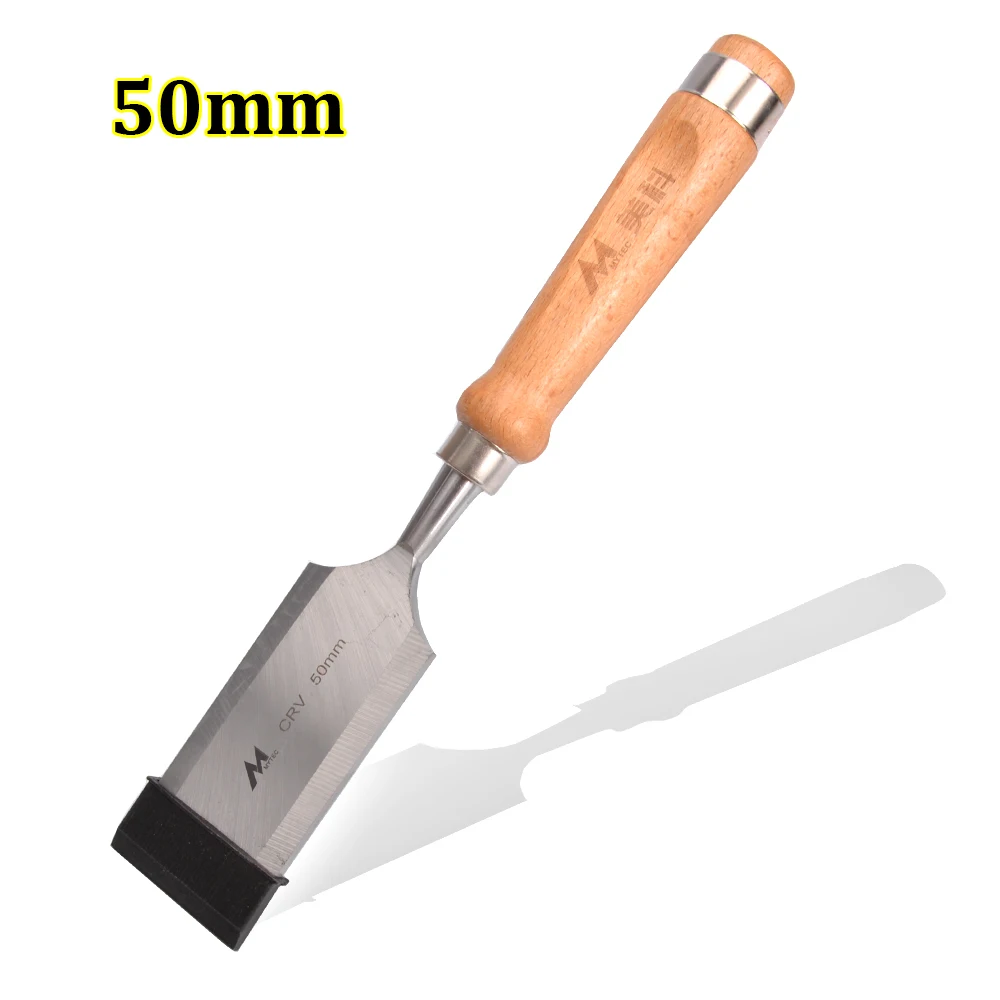 

Width 50mm Chisel for Woodworking Carving Chrome Vanadium Steel Round Wooden Handle Hand Tools