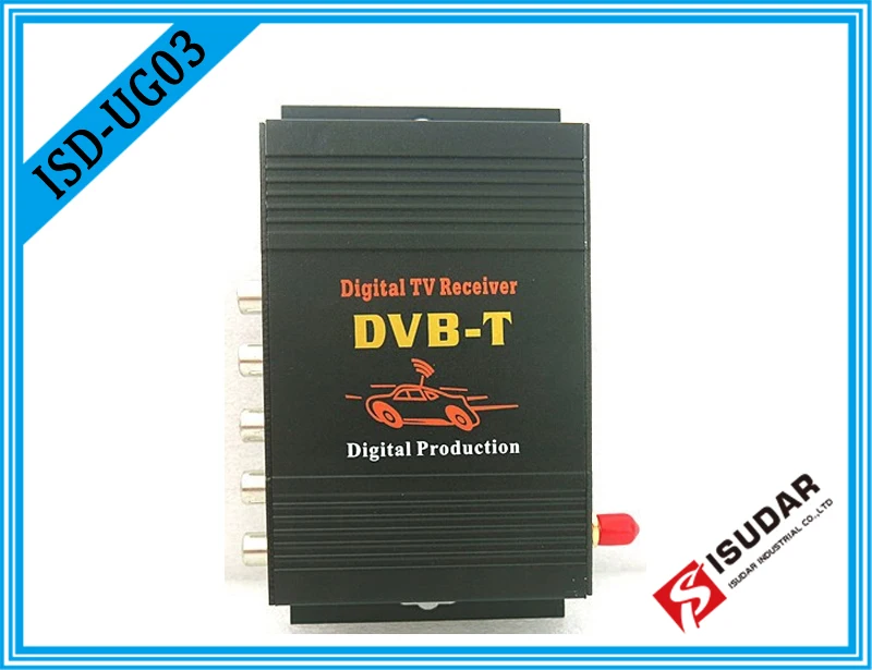 

Isudar Digital TV Receiver for Car HD DVB-T MPEG-4 3 Way Video Output Dual Audio Channel Output For Europen
