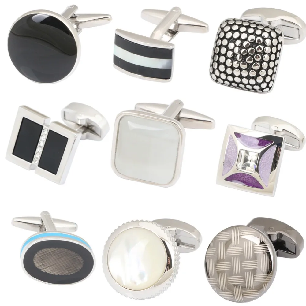 High Quality Jewelry cuff links Fashion copperDesign Cufflink 12 style
